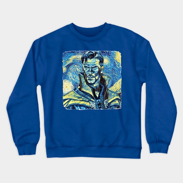 Dr Strange Van Gogh Style Crewneck Sweatshirt by todos